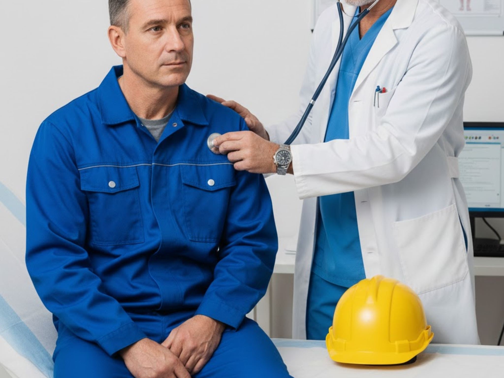 Visita medica per l'idoneità alla mansione nel reparto di medicina del lavoro a Perugia.